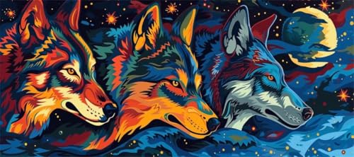 Malen Nach Zahlen Wolf Malen Nach Zahlen Erwachsene Tier, 150 X 75 cm XXL Groß Acrylfarben Ölgemälde, DIY Malen Nach Zahlen Kinder Anfänger Paint by Numbers Adult Set für Wand Dekor (Ohne Rahmen)-H421 Malen Nach Zahlen Wolf Malen Nach Zahlen Erwachsene Tier, 150 X 75 cm XXL Groß Acrylfarben Ölgemälde, DIY Malen Nach Zahlen Kinder Anfänger Paint by Numbers Adult Set für Wand Dekor (Ohne Rahmen)-H421 von Kggyele