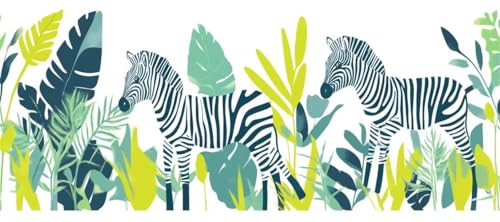 Malen Nach Zahlen Zebra Malen Nach Zahlen Erwachsene Pflanze, 110 X 55 cm XXL Groß Acrylfarben Ölgemälde, DIY Malen Nach Zahlen Kinder Anfänger Paint by Numbers Set für Wand Dekor (Ohne Rahmen) -H8 von Kggyele