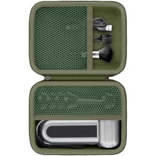 khanka Schutzhülle für Wolfbox MF100 Elektro-Luft-Staubwedel, harte Aufbewahrung, kompatibel mit Wolfbox MF100 MF50 Druckluft-Staubwedel und Zubehör, nur Hülle (Militärgrün) von Khanka