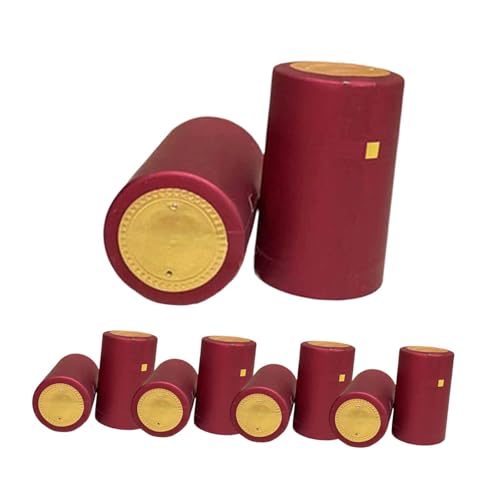 KiBcsLic 100x Wein Flasche Flasche Ärmeln Ornament Dekorative DIY Schutz Abdichtung Schrumpfen Wraps Schrumpf Ules für Hause, Rot KiBcsLic 100x Wein Flasche Flasche Ärmeln Ornament Dekorative DIY Schutz Abdichtung Schrumpfen Wraps Schrumpf Ules für Hause, Rot von KiBcsLic