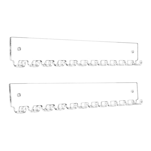 KiBcsLic 2 x Halskettenhalter aus Acryl zum Aufhängen von Schmuck, zur Wandmontage, eleganter, tragbarer Halsketten-Organizer für Anhänger und Fußkettchen KiBcsLic 2 x Halskettenhalter aus Acryl zum Aufhängen von Schmuck, zur Wandmontage, eleganter, tragbarer Halsketten-Organizer für Anhänger und Fußkettchen von KiBcsLic