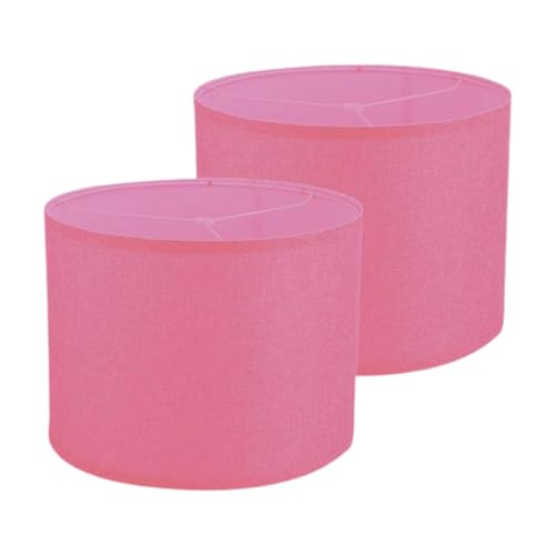 KiBcsLic 2Pcs Tisch Lampe Shades Set Lampenschirme für Tisch Lampe Licht Shades Licht Abdeckungen für Schlafzimmer, Rosa von KiBcsLic