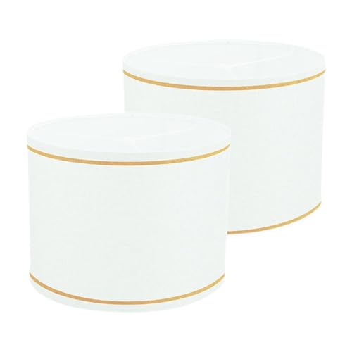 KiBcsLic 2Pcs Tisch Lampe Shades Set Lampenschirme für Tisch Lampe Licht Shades Licht Abdeckungen für Schlafzimmer, Weiß von KiBcsLic