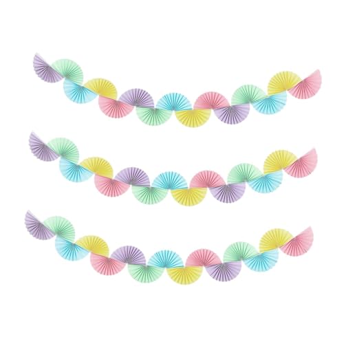 KiBcsLic 3 Papierfächer Girlanden Zum Aufhängen An Der Decke, Hintergrunddekoration für Abschlussfeiern, Erntedankfeiern, Macaron KiBcsLic 3 Papierfächer Girlanden Zum Aufhängen An Der Decke, Hintergrunddekoration für Abschlussfeiern, Erntedankfeiern, Macaron von KiBcsLic