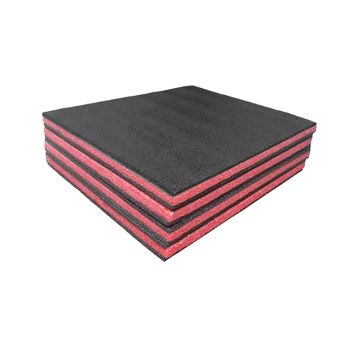 KiBcsLic 4 Stück Defined Toolbox Schaumstoffeinlagen-Set, Schaumstoffeinlagen für Koffer, Schaumstoffeinlage, Cut and Peel Schaumstoff für Werkzeugkoffer, Flightcases, Werkzeugaufbewahrung, 56 x 45 cm von KiBcsLic
