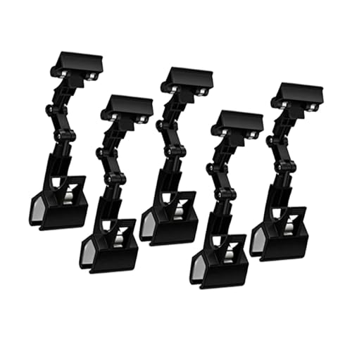 KiBcsLic 5x Warenschild Clips Schwenkpreiszeichen -Inhaber Etikettenclips für Supermärkte, Schwarz von KiBcsLic