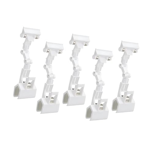 KiBcsLic 5x Warenschild Clips Schwenkpreiszeichen -Inhaber Etikettenclips für Supermärkte, Weiß von KiBcsLic