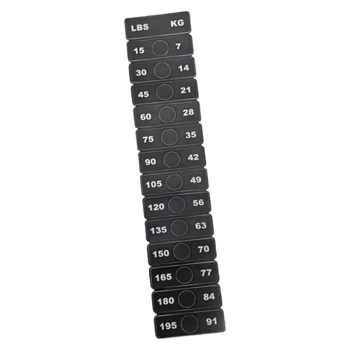 KiBcsLic Etiketten für Gewichtsstapel, Aufkleber für Fitnessgeräte, Selbst Und ID Aufkleber, Krafttrainingszubehör, Länge 6.3 Cm von KiBcsLic