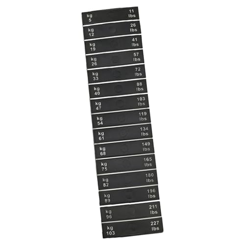 KiBcsLic Etiketten für Gewichtsstapel, Aufkleber für Fitnessgeräte, Selbst Und ID Aufkleber, Krafttrainingszubehör, Länge 9 Cm von KiBcsLic