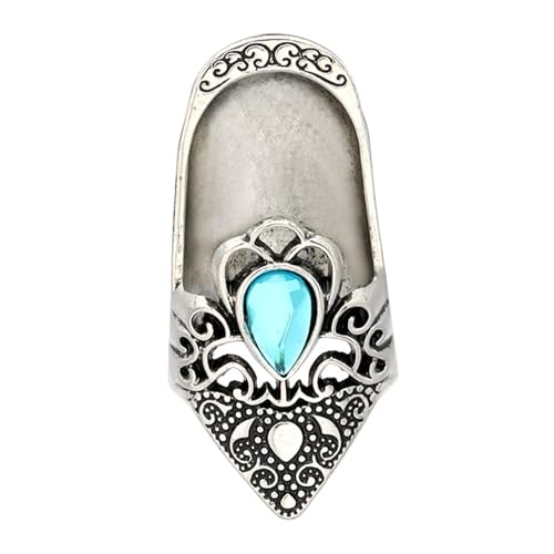 KiBcsLic Fingerhut Stickfingerhut Fingerring Nähwerkzeug Und Fingerschutz EIN Stabiles Metallwerkzeug Im Altmodischen Stil für Stickereien Und Quilten, Silber von KiBcsLic