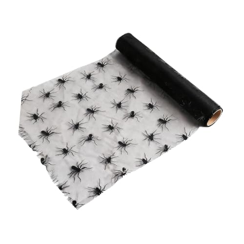 KiBcsLic Halloween Tischläufer Mesh Tischdecke Stickerei Handgearbeitet Leicht Gewicht für Wohnzimmer Küche Bastelarbeit Herbstfest, Spinne KiBcsLic Halloween Tischläufer Mesh Tischdecke Stickerei Handgearbeitet Leicht Gewicht für Wohnzimmer Küche Bastelarbeit Herbstfest, Spinne von KiBcsLic