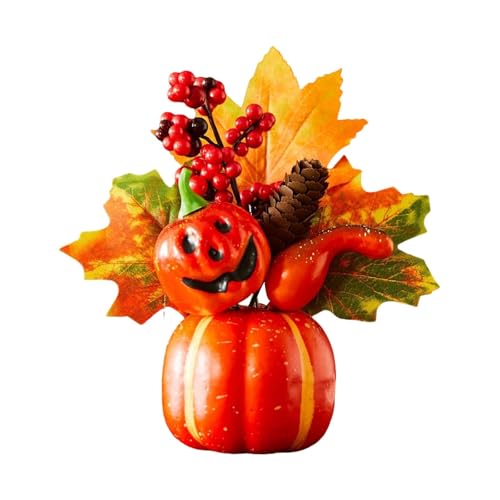 KiBcsLic Kürbis Ornament Künstlich Tischdeko Herbst Ahornblatt Schaumstoff Material Und Haltbar für Erntedankfest Haus Dekoration Kamin Geschenk Es, Style C von KiBcsLic