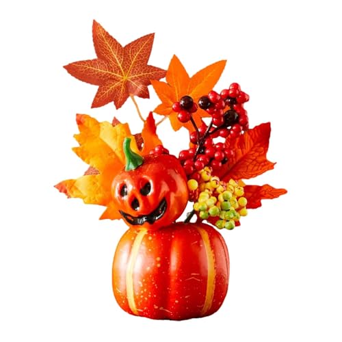 KiBcsLic Kürbis Ornament Künstlich Tischdeko Herbst Ahornblatt Schaumstoff Material Und Haltbar für Erntedankfest Haus Dekoration Kamin Geschenk Es, Style D von KiBcsLic