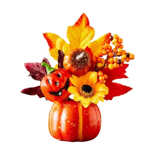 KiBcsLic Kürbis Ornament Künstlich Tischdeko Herbst Ahornblatt Schaumstoff Material Und Haltbar für Erntedankfest Haus Dekoration Kamin Geschenk Es, Style H von KiBcsLic