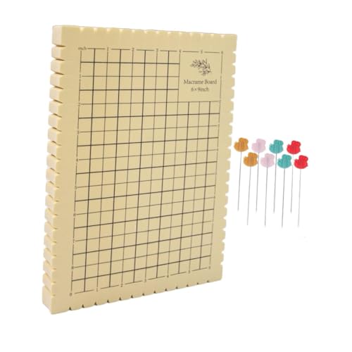 KiBcsLic Macrame Board Rechteckiges Makrameebrett mit Rillen Zum Fixieren Und Messhilfe Knotenkreationen Cord Werkzeug Schmuckherstellung Brett Bastelzubehör S, 6x9 Zoll KiBcsLic Macrame Board Rechteckiges Makrameebrett mit Rillen Zum Fixieren Und Messhilfe Knotenkreationen Cord Werkzeug Schmuckherstellung Brett Bastelzubehör S, 6x9 Zoll von KiBcsLic