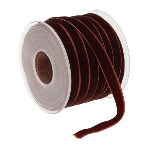 KiBcsLic Samtband mit Spule, einseitig, Band für Floristik und Dekoration von Geschenken, Kaffee von KiBcsLic