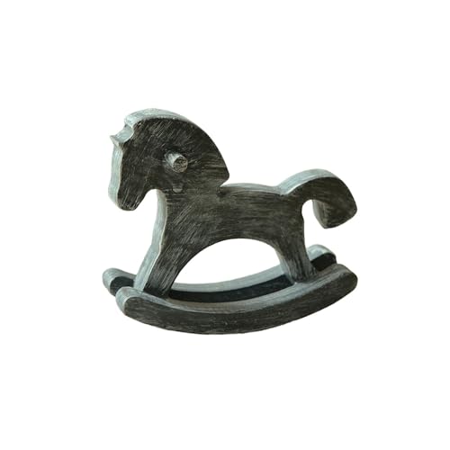 KiBcsLic Schaukelpferd Holzfigur Dekoration Statue Als Tischmittelstück mit Feiner Oberfläche Aus Holzmaterial für Regale Tische Und Als Kreatives Geschenk, Blau Grau KiBcsLic Schaukelpferd Holzfigur Dekoration Statue Als Tischmittelstück mit Feiner Oberfläche Aus Holzmaterial für Regale Tische Und Als Kreatives Geschenk, Blau Grau von KiBcsLic