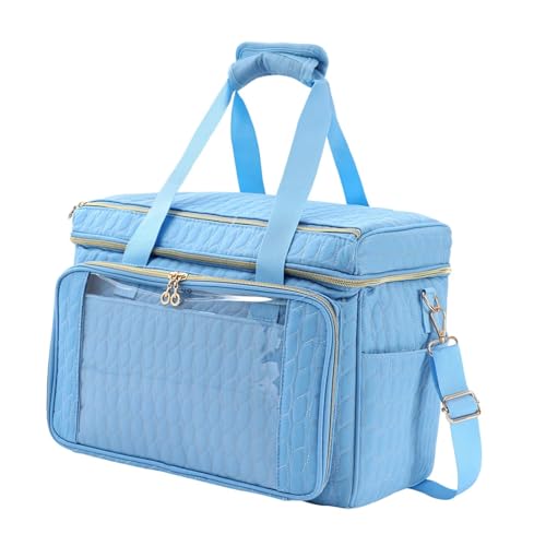 KiBcsLic Stricktasche, Garnaufbewahrung, Vielseitig Einsetzbar, Stilvoll, Ideal für Park, Tisch, Bastelecke Und Muttertag, Blau KiBcsLic Stricktasche, Garnaufbewahrung, Vielseitig Einsetzbar, Stilvoll, Ideal für Park, Tisch, Bastelecke Und Muttertag, Blau von KiBcsLic