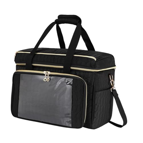 KiBcsLic Stricktasche, Garnaufbewahrung, Vielseitig Einsetzbar, Stilvoll, Ideal für Park, Tisch, Bastelecke Und Muttertag, Schwarz KiBcsLic Stricktasche, Garnaufbewahrung, Vielseitig Einsetzbar, Stilvoll, Ideal für Park, Tisch, Bastelecke Und Muttertag, Schwarz von KiBcsLic