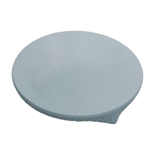 KiBcsLic Tischdecke, Elastisch, Passend für Öl Und Staub, Einfache Tischdecke Aus PU, Schutz für Terrasse Und Esszimmer, Blau Durchmesser 80 cm von KiBcsLic