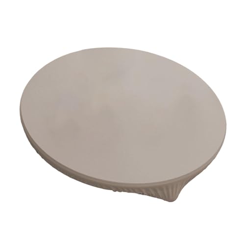 KiBcsLic Tischdecke, Elastisch, Passend für Öl Und Staub, Einfache Tischdecke Aus PU, Schutz für Terrasse Und Esszimmer, Grau Durchmesser 70 cm von KiBcsLic