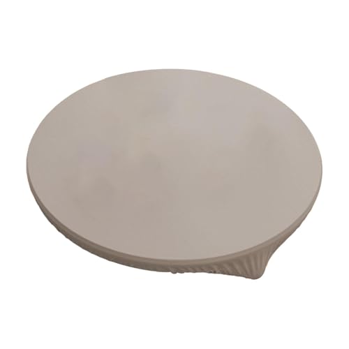 KiBcsLic Tischdecke, Elastisch, Passend für Öl Und Staub, Einfache Tischdecke Aus PU, Schutz für Terrasse Und Esszimmer, Grau Durchmesser 80 cm von KiBcsLic