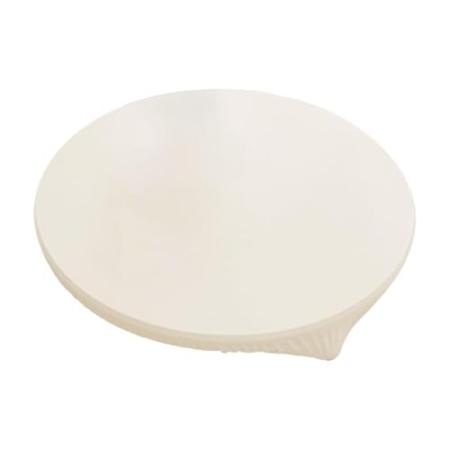 KiBcsLic Tischdecke, Elastisch, Passend für Öl Und Staub, Einfache Tischdecke Aus PU, Schutz für Terrasse Und Esszimmer, Weiß Durchmesser 80 cm von KiBcsLic