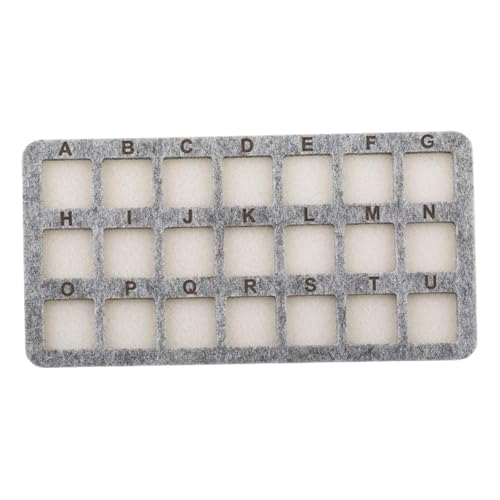 KiBcsLic rutschfeste Perlenmatte, Perlen Organizer mit 21 Fächern Zum Basteln, Perlenmatte Aus Schwamm für Halsketten, Grau KiBcsLic rutschfeste Perlenmatte, Perlen Organizer mit 21 Fächern Zum Basteln, Perlenmatte Aus Schwamm für Halsketten, Grau von KiBcsLic