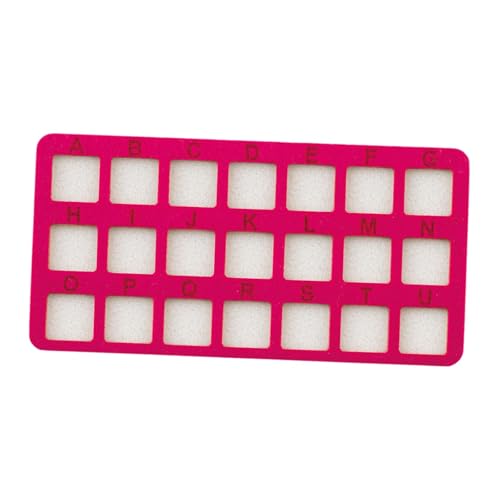 KiBcsLic rutschfeste Perlenmatte, Perlen Organizer mit 21 Fächern Zum Basteln, Perlenmatte Aus Schwamm für Halsketten, Rot KiBcsLic rutschfeste Perlenmatte, Perlen Organizer mit 21 Fächern Zum Basteln, Perlenmatte Aus Schwamm für Halsketten, Rot von KiBcsLic