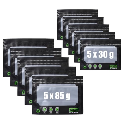 10 Stück für 30g/85g Terploc Grove Bags, Wiederverwendbare Aufbewahrungsbeutel, Luftdichte Aufbewahrungsbeutel Sauerstoff- und Feuchtigkeitsregulierend mit Integrierter Feuchtigkeitskontrolle (58-62%) von KiBlithemor