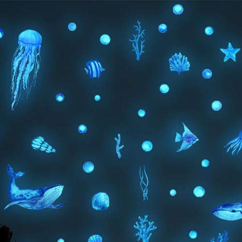 KiKiHong 2 Stück Ozean Meerestiere Leuchtender Wandaufkleber Fluoreszierend Wandaufkleber 3D Wandsticker Leuchtend Meerestiere für Wohnzimmer Kinderzimmer KiKiHong 2 Stück Ozean Meerestiere Leuchtender Wandaufkleber Fluoreszierend Wandaufkleber 3D Wandsticker Leuchtend Meerestiere für Wohnzimmer Kinderzimmer von KiKiHong