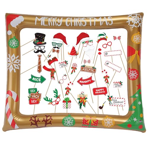 KiKiHong 38 Stück Fotobox Weihnachten mit Weihnachten Aufblasbare Fotorahmen Weihnachtsfeier Deko Weihnachts Accessoires für Weihnachtsparty Deko KiKiHong 38 Stück Fotobox Weihnachten mit Weihnachten Aufblasbare Fotorahmen Weihnachtsfeier Deko Weihnachts Accessoires für Weihnachtsparty Deko von KiKiHong