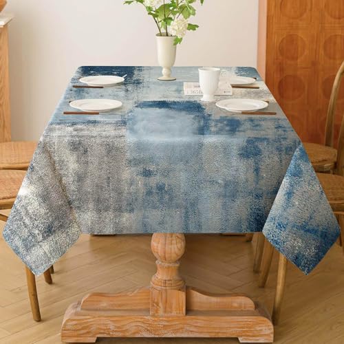 Tischdecke 100x140 cm Marineblau Modern Kunst Gemälde Tischdecke Abwaschbar Klein Rechteck Tablecloth Dekoration Aesthetic Tischdecken für Herbst Party Hochzeiten Feiertage Geburtstag Tischdecke 100x140 cm Marineblau Modern Kunst Gemälde Tischdecke Abwaschbar Klein Rechteck Tablecloth Dekoration Aesthetic Tischdecken für Herbst Party Hochzeiten Feiertage Geburtstag von Kiatuniya