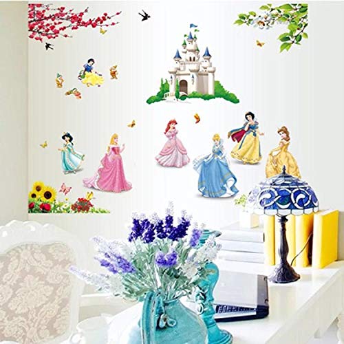 Kibi Disney Prinzessin Wandtattoo Kinderzimmer Prinzessin Disney Wandsticker Disney Prinzessin Wandaufkleber Kinderzimmer Wandsticker Babyzimmer Aufkleber Dekorative kunst 2 Blatt von Kibi Store