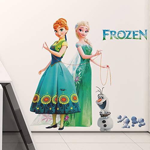 Kibi Eiskönigin Wandaufkleber Babyzimmer Frozen Wandsticker Frozen Disney für Kinderzimmer Living Room Removable Prinzessin Elsa Wandtattoo Kinderzimmer von Kibi Store
