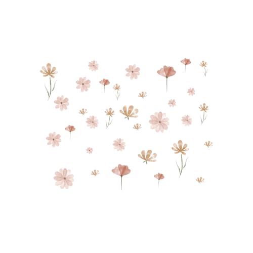 Kibi Wandaufkleber, Blumen in Rosa und Beige, 130 x 94 cm, Wanddekoration für Schlafzimmer, Wandaufkleber, Wandaufkleber Kibi Wandaufkleber, Blumen in Rosa und Beige, 130 x 94 cm, Wanddekoration für Schlafzimmer, Wandaufkleber, Wandaufkleber von Kibi Store