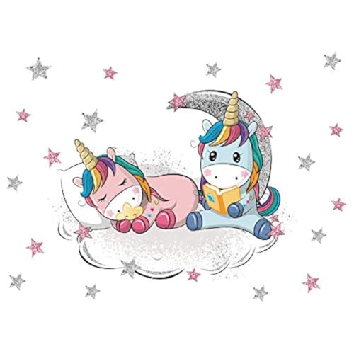 Kibi Wandsticker Einhorn Wandaufkleber Einhorn Regenbogen Einhorn Wandaufkleber Kinderzimmer Kinderzimmer Dekoration Aufkleber Einhorn von Kibi Store