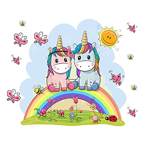 Kibi Store Einhorn Wandaufkleber, Regenbogen, Transparent, Vinyl, 2x40cm x 80cm, Wasserdicht, Multicolor, Sticker, Dekoration, Wand Kibi Store Einhorn Wandaufkleber, Regenbogen, Transparent, Vinyl, 2x40cm x 80cm, Wasserdicht, Multicolor, Sticker, Dekoration, Wand von Kibi Store