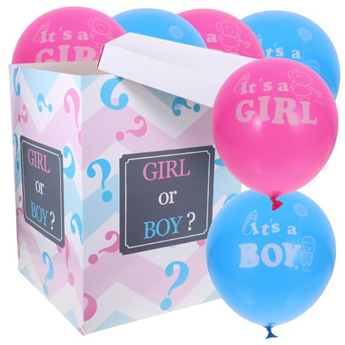 1 Satz Ballons Geschlecht Enthüllung Box Diy Große Party Dekoration für Babyparty mit Fragezeichen Box und Blaue Ballons für Unvergessliche Gender Reveal Feiern 1 Satz Ballons Geschlecht Enthüllung Box Diy Große Party Dekoration für Babyparty mit Fragezeichen Box und Blaue Ballons für Unvergessliche Gender Reveal Feiern von Kichvoe