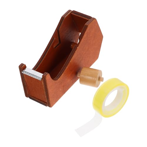 Kawaii Klebebandabroller aus Holz Süßer Tierdesign Klebebandhalter Tragbarer Klebebandschneider für Büro Zuhause Niedlicher Spender für Kreatives Verpacken von Kichvoe