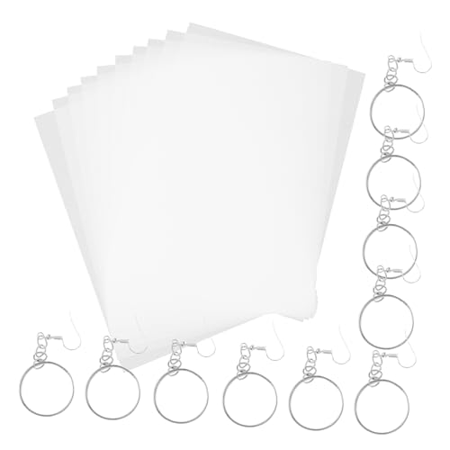 Kichvoe 10blätter Handbemalte DIY-schrumpffolienset Mit Ohrhaken Und Schlüsselanhängern Transparente Schrumpffolie Zum Bemalen Und Erhitzen Für Kreative Verzierungen von Kichvoe