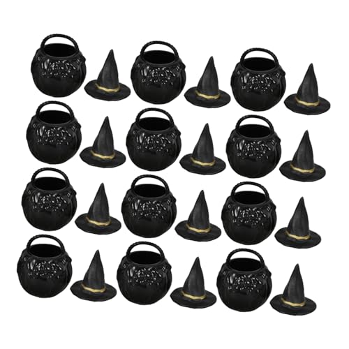 Kichvoe 1Satz Mini und Mini Hexenhut Teiliges Halloween für Miniaturspielzeug und Puppenhäuser für Halloween Partys und Kreative Bastelprojekte von Kichvoe