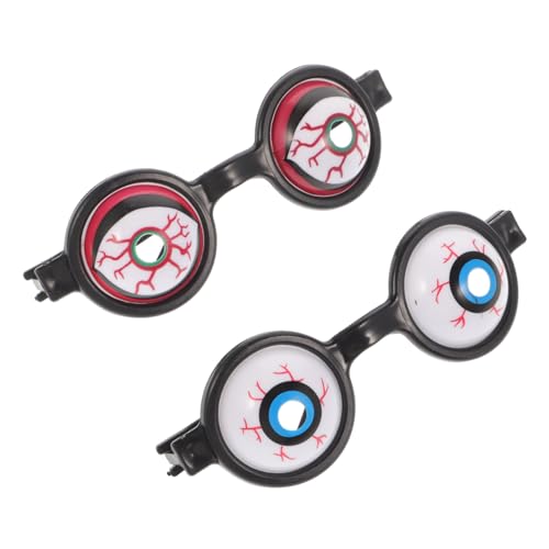 Kichvoe 2 Stück Augenball Brillen für Halloween Lustige Partybrille für für Karneval und mit Gruseligem Design von Kichvoe