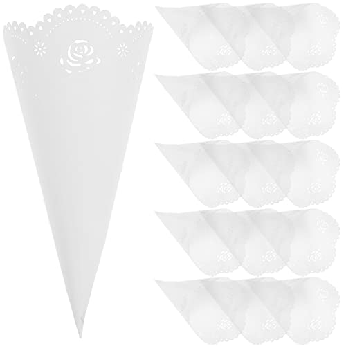 Kichvoe 20 Stück Hochzeits-Konfetti-Kegel Konfetti-Halter Bastelpapier Blütenblatt-Kegel Party-Konfetti-Kegel Mit Doppelseitigem Klebeband von Kichvoe