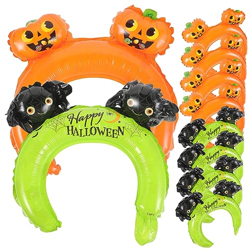 Kichvoe 20Stücke Halloween Ballon Haarreifen mit Kürbis für Partys Wiederverwendbare Luftballons Lustige Dekoration für Halloween Mottopartys Starke und Langlebige von Kichvoe