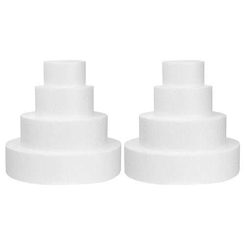 Kichvoe 2Er-Set Runde Tortenattrappen aus Schaumstoff 4 Etagen Tortenattrappen Schaumstoffe Kuchenmodell Gefälschte Hochzeitstorte zum Dekorieren Und Zur Hochzeitspräsentation Kichvoe 2Er-Set Runde Tortenattrappen aus Schaumstoff 4 Etagen Tortenattrappen Schaumstoffe Kuchenmodell Gefälschte Hochzeitstorte zum Dekorieren Und Zur Hochzeitspräsentation von Kichvoe