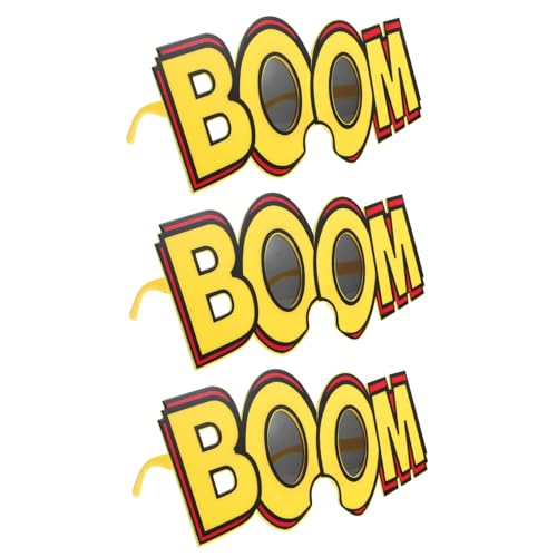 Kichvoe 3 Stück Teiliges Spaßbrillen mit Einzigartigem Boom Design für Partys Fotorequisiten und Kreative Kostüme Lustige Sonnenbrillen für Halloween Karneval und Festivals von Kichvoe