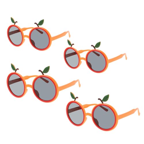 Kichvoe 4 Stück Hawaiian Beach Geburtstagsparty Brille Pack Lustige Sonnenbrillen für Erwachsene und Kreative Obstform für Strand und Themenpartys Foto Requisiten für Unvergessliche von Kichvoe