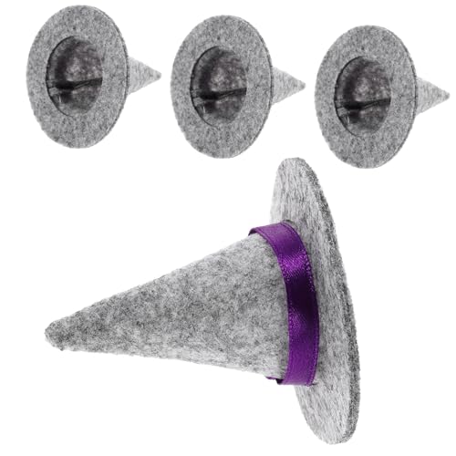 Kichvoe 4 Stück Mini Hexenhüte Halloween Weinflaschen Dekoration Miniaturspitzhüte Halloween Party Zubehör Diy Kostüm Zubehör von Kichvoe