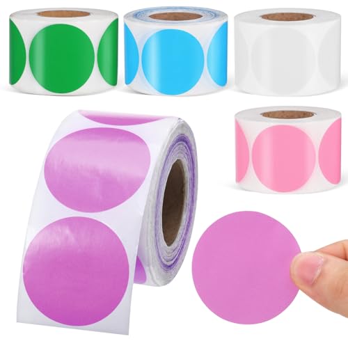 Kichvoe 5 Rollen -Etikettenaufkleber: Runde -Etiketten – Selbstklebendes Aufkleberpapier Für Die Klassifizierung Und Organisation Von Büroinventardateien Kichvoe 5 Rollen -Etikettenaufkleber: Runde -Etiketten – Selbstklebendes Aufkleberpapier Für Die Klassifizierung Und Organisation Von Büroinventardateien von Kichvoe